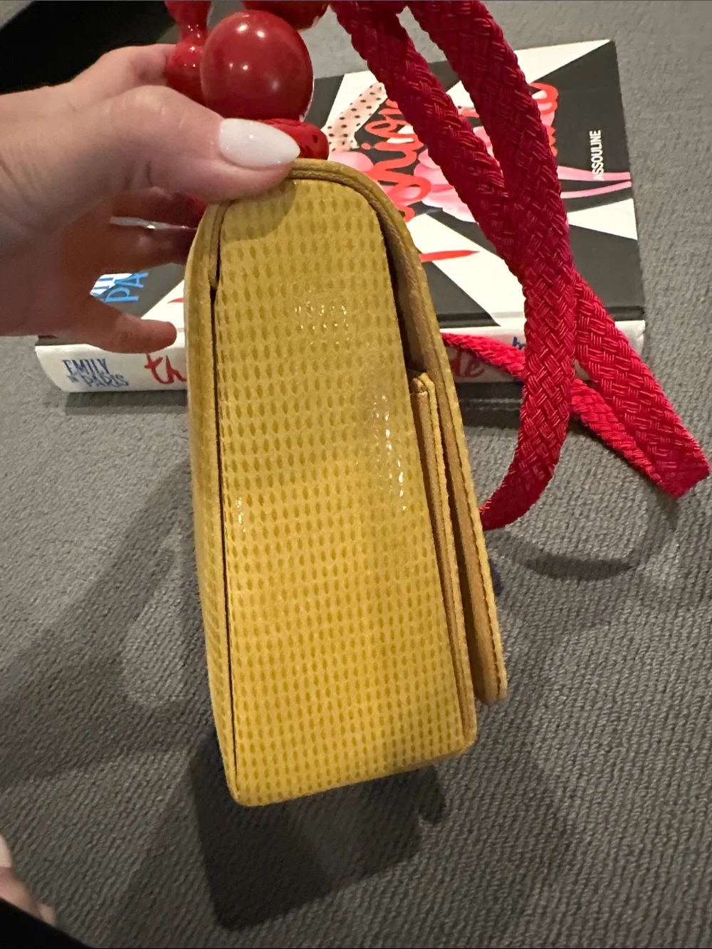 Vintage Rafael Sanchez Crossbody Bag in Yellow and Red